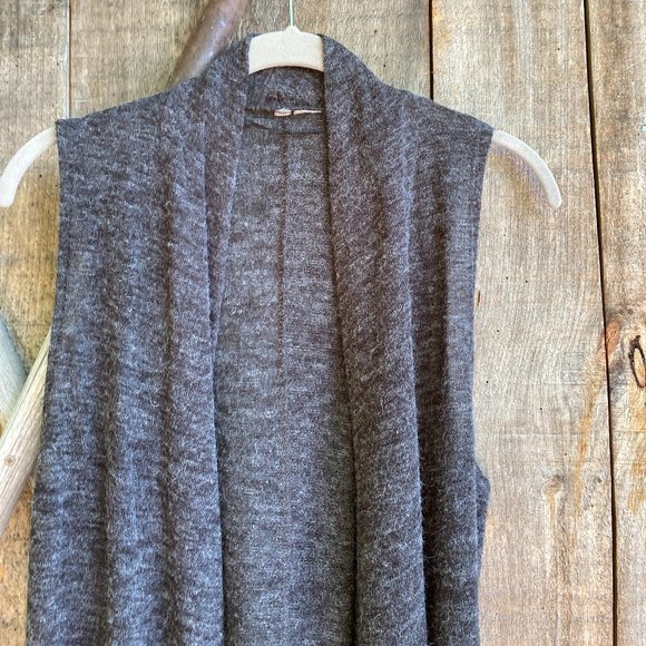 COPY - Tunic Dress+Vest Cardigan, S/M, dark gray green, gray - Picture 14 of 16